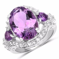 Sterling Silver Brazil Amethyst Ring