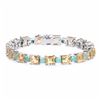 Image 1 : Sterling Silver Citrine and Emerald Bracelet
