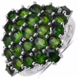 Starling Silver Chrome-Diopside Ring