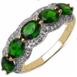 Sterling Silver Chrome-Diopside Ring