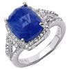 Image 1 : Sterling Silver Rose Cut Tanzanite Ring