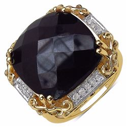 Sterling Silver Black Spinel Ring