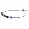 Image 2 : Sterling Silver African Amethyst Adjustable Bracelet