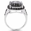 Image 2 : Sterling Silver Black Rutile and Black Spinel Ring
