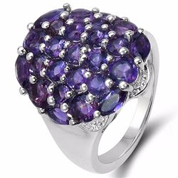 Sterling Silver African Amethyst Ring