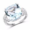 Image 1 : Sterling Silver Blue Topaz Ring