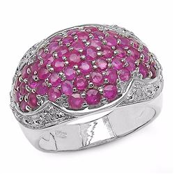 Sterling Silver Thai Ruby Ring