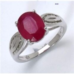 Sterling Silver Ruby Ring