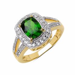 Sterling Silver Chrome-Diopside Ring