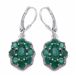 Sterling Silver Sakota Emerald Earrings