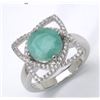 Image 1 : Sterling Silver Sakata Emerald Ring