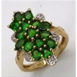 Sterling Silver Chrome-Diopside Ring