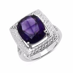 Sterling Silver African Amethyst Ring