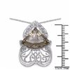 Image 3 : Sterling Silver Fancy Cut Smoky Quartz Pendant