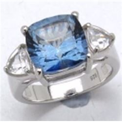 Sterling Silver Blue Mystic Quartz Ring