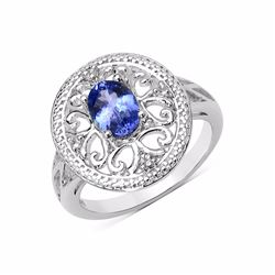 Sterling Silver Tanzanite Ring