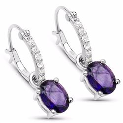 Sterling Silver African Amethyst Earrings