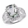 Image 1 : Sterling Silver Green Amethyst Ring