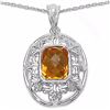 Image 1 : Sterling Silver Citrine Pendant