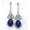 Image 1 : Sterling Silver Lapis Drop Earrings