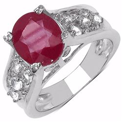 Sterling Silver Ruby Ring