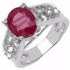 Image 1 : Sterling Silver Ruby Ring