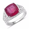 Image 1 : Sterling Silver Burmai Ruby Ring