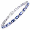 Image 1 : Sterling Silver Tanzanite Bracelet with Magnet Lock