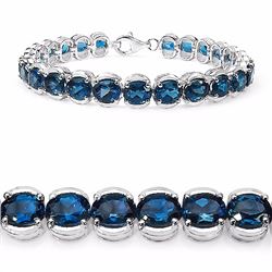 Sterling Silver London Blue Topaz Bracelet