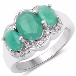 Sterling Silver Sakota Emerald Ring