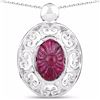 Image 1 : Sterling Silver Indian Ruby Pendant
