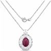 Image 2 : Sterling Silver Indian Ruby Pendant
