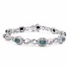 Image 1 : Sterling Silver Opal Station Bracelet