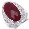 Image 1 : Sterling Silver Ruby Ring
