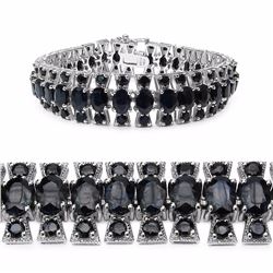 Sterling Silver Black Sapphire Bracelet