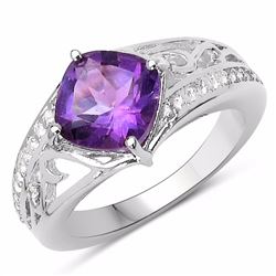 Sterling Silver African Amethyst Ring