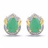 Image 1 : Sterling Silver Sakota Emerald Earrings