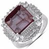 Image 1 : Sterling Silver Octagon Ruby Ring