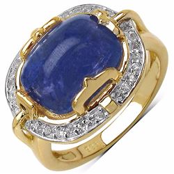 Sterling Silver Tanzanite Cabochon ring