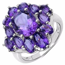 Sterling Silver African Amethyst Ring