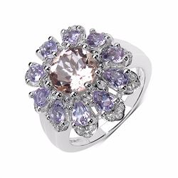 Sterling Silver Morganite Ring