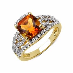 Sterling Silver Madeira Citrine Ring