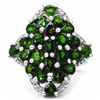 Image 2 : Sterling Silver Chrome-Diopside Ring