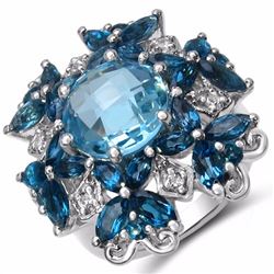 Sterling Silver Blue Topaz Ring