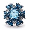 Image 2 : Sterling Silver Blue Topaz Ring