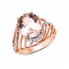 Image 1 : Sterling Silver Morganite Ring