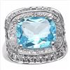 Image 1 : Sterling Silver Blue Topaz Ring