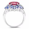 Image 2 : Sterling Silver Ruby and Tanzanite Ring