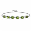 Image 1 : Sterling Silver Peridot Adjustable Bracelet
