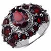 Image 1 : Sterling Silver Garnet Ring